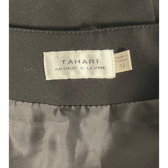 Tahari Arthur S. Levine Black Pencil Skirt Size 12 Classic Career - Picture 3 of 5